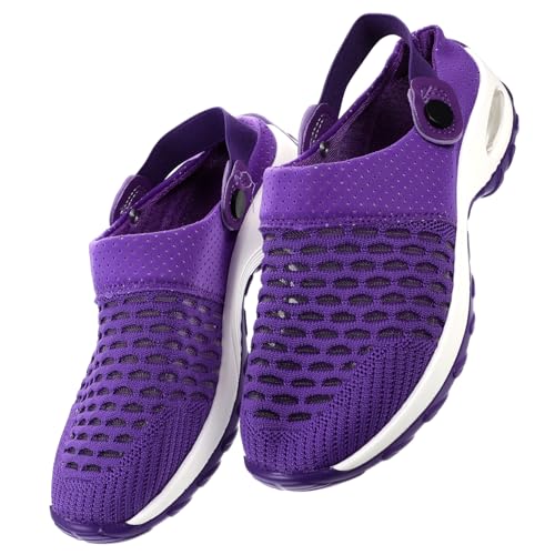 VERDANVERSE Leichte Mesh sandalen Damen Atmungsaktive Casual Sandalen Bequeme Luftpolster slides Rutschfeste Sohle für Reisen und Alltag von VERDANVERSE