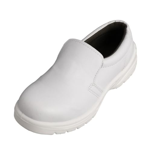 VERDANVERSE Leichte Staub und Antistatische Sicherheitsschuhe Weiß rutschfest Stoßfest Atmungsaktiv Unisex Arbeitsschuhe für BAU und Lager Robust und Komfortabel von VERDANVERSE