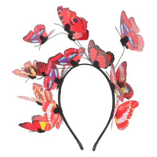 VERDANVERSE Leichter Schmetterling Haarreif Braut Waldinspirierter Brautschmuck Federleichte Hochzeit Haarschmuck Damen Hochzeits-accessoire für Halloween Kostüm Party von VERDANVERSE