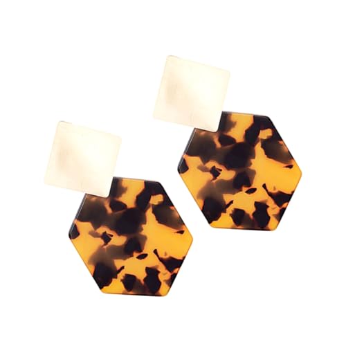 VERDANVERSE Leopard Ohrstecker Geometrisch Sechseckig Modern Modisch Langlebig Damen für Alltag Business Shopping von VERDANVERSE
