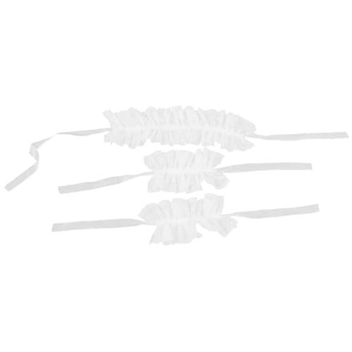 VERDANVERSE Lolita Spitzenanzug Rüschen Fake Collar Halloween Cosplay Zubehör Abnehmbarer Kragen Rüschenhalskragen Cosplay Rüschenkragen Spitze Clown Halskragen Spitze Handgelenk von VERDANVERSE