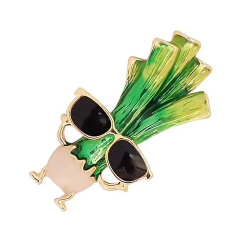 VERDANVERSE Lustige Gemüse Brosche Große Lauch Anstecknadel aus Metall Robuste Kleidung Broschennadel für Jacken Hüte Rucksäcke Modisches Accessoire für Damen und Herren von VERDANVERSE