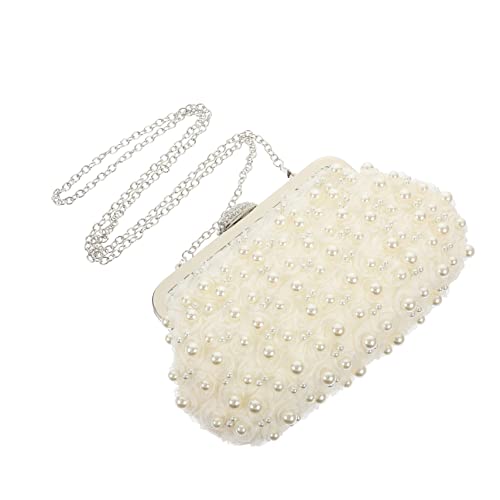 VERDANVERSE Luxuriöse Abendtasche Damen Perlen Clutch Kleine Handtasche Elegant für Hochzeit Party Ball Cocktail Formal Events von VERDANVERSE