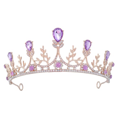 VERDANVERSE Luxuriöse Braut Tiara mit Strasssteinen Leichter Haarreif Verstellbar Elegantes Hochzeits Haarband für Damen Geeignet für Hochzeit Ball und Geburtstagsfeier von VERDANVERSE