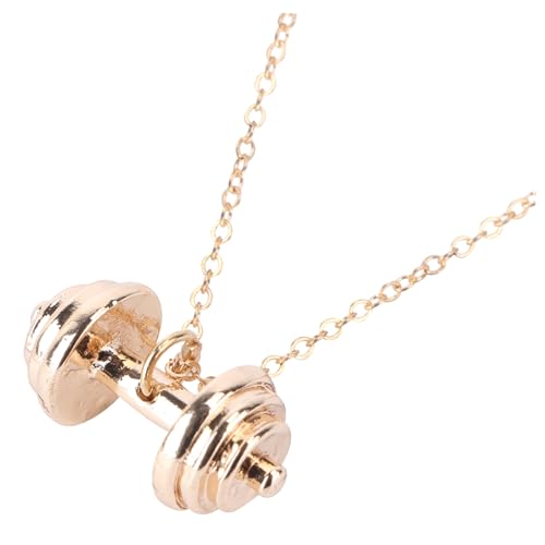VERDANVERSE Modische Damen Halskette mit Dekorativem Hantelförmigem Anhänger Rostfrei Stilvoller Punk style Modeschmuck Langlebige Kette für Party Urlaub und Alltag Geeignet von VERDANVERSE