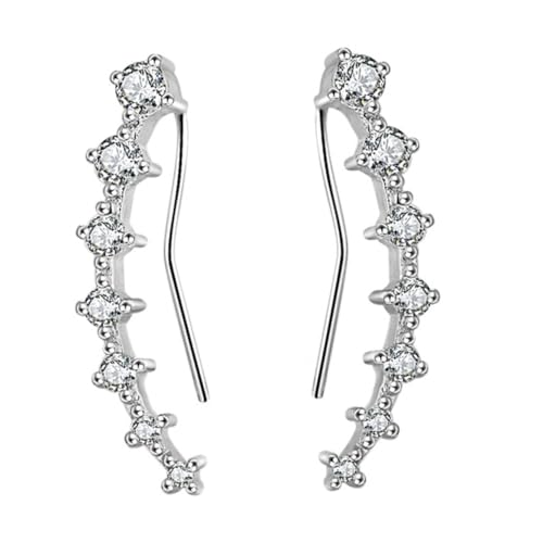VERDANVERSE Modische Ohrstecker Ohrmanschetten mit Funkelndem Schmuck Damen Leicht und Angenehm zu Tragen Elegant für Besondere Anlässe Wie Geburtstag Valentinstag Muttertag von VERDANVERSE