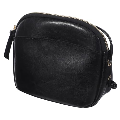 VERDANVERSE Modische PU Crossbody Bag Damen Mini Shell Bag Handtasche Retro Design Große Kapazität Schwarz Alltag und Party Geeignet von VERDANVERSE