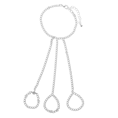 VERDANVERSE Modisches Finger Ring Armband aus Metallkette Mehrlagiges Damen Schmuckstück Leichter Langlebiger Handschmuck für Alltag und Besondere Anlässe Geschenkidee für Frauen von VERDANVERSE