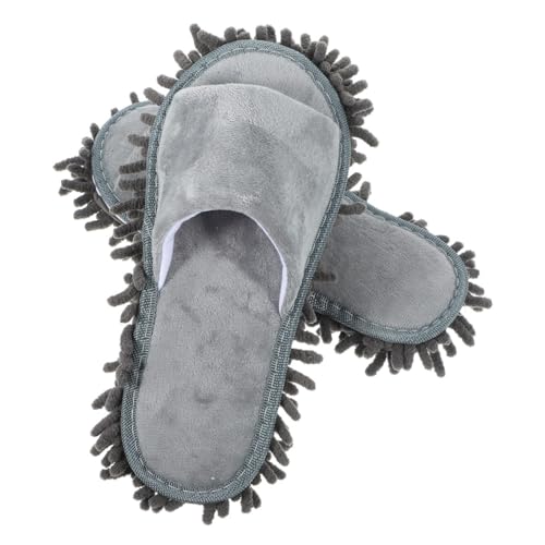 VERDANVERSE Mopp slipper Unisex Chenille Waschbare Hausschuhe mit Rutschfester Sohle für Fliesenböden Offene Zehen Große Praktische Bodenreinigung und Bequemer Alltagsschuh von VERDANVERSE