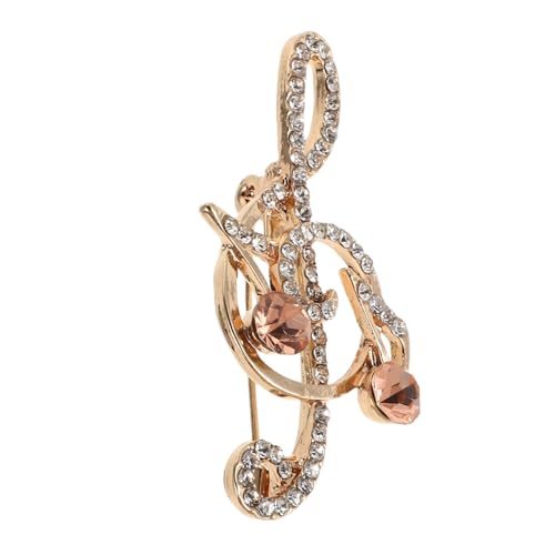 VERDANVERSE Musikalische Noten Brosche Damen Strass Anstecknadel Mode Accessoire Für Blazer Cardigan Kleid Silberbeschichtet Langlebiges Zinklegierung Schmuck Für Hochzeit Party Festival von VERDANVERSE