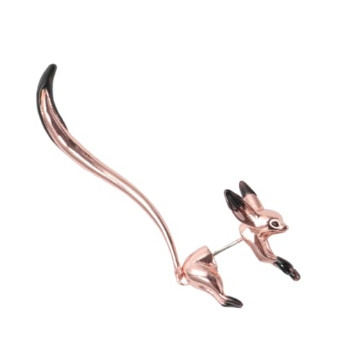 VERDANVERSE Niedliche Fox Ohrringe Damen Ohranhänger aus Emaille Tropfenohrringe in Gold Leichter Modeschmuck für Alltag Party und von VERDANVERSE