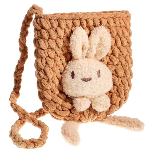 VERDANVERSE Niedliche Kaninchen Umhängetasche für Mädchen Polyester Oberfläche Kleine Schultertasche mit Ausreichend Stauraum Cartoon Bunny Design für Geschenke von VERDANVERSE