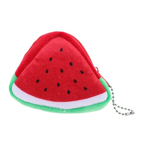 VERDANVERSE Niedliche Wassermelone Münzgeldbeutel Damen Kleine Geldbörse mit Reißverschluss Kompakt Tragbar Modisches Portemonnaie für Handtasche und Reise von VERDANVERSE