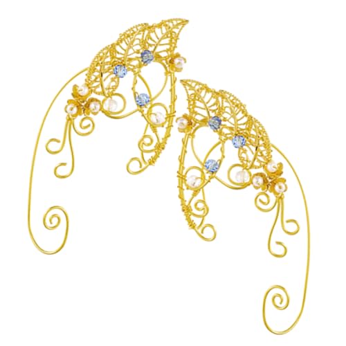 VERDANVERSE Non Piercing Ohrmanschetten Damen Elf Ohrschmuck Handgefertigt Design Ohrklemme für Frauen und Mädchen Festliche Accessoires von VERDANVERSE