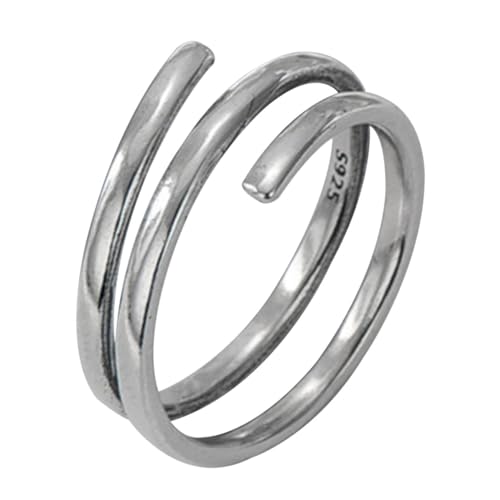 VERDANVERSE Offener Silberring für Frauen Verstellbarer Modischer Daumenring Eleganter Minimalistischer Schmuck als für Freundin oder Ehefrau für Partys von VERDANVERSE