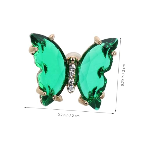 VERDANVERSE Ohrstecker Schmetterling Grün Funkelnde Transparente Schmetterlings Ohrringe Minimalistischer Schmuck für Damen Eleganter Vielseitiger Ohrschmuck von VERDANVERSE