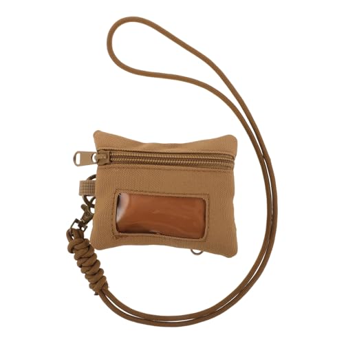 VERDANVERSE Outdoor Sport Geldbörse mit Reißverschluss und Münzfach Schlanke Canvas Herrengeldbörse für Wandern und Laufen Multifunktionale Kleine Tasche in Khaki Sicher und Robust für Reise von VERDANVERSE