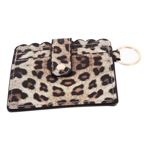 VERDANVERSE PU Kartenhalter Damen Leopard Muster Klein Geldbeutel mit Schlüsselring Kreditkartenetui und Münzfach Vielseitiger Kartenhalter für Frauen Geschenkidee für Alltag und Besondere von VERDANVERSE