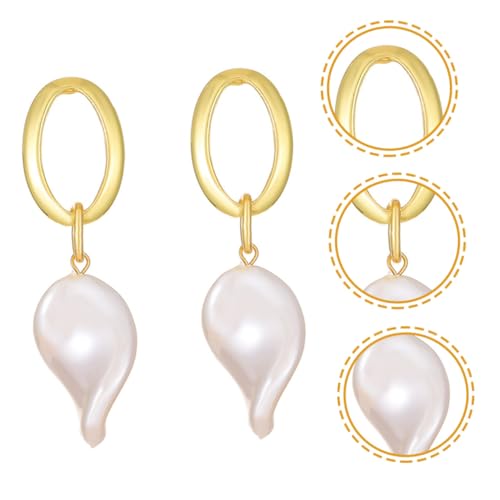 VERDANVERSE Perlen Ohrhänger Damen Baumschmuck Tropfen Ohrringe mit Barock Perle für Hochzeit Geburtstag Party Alltag von VERDANVERSE