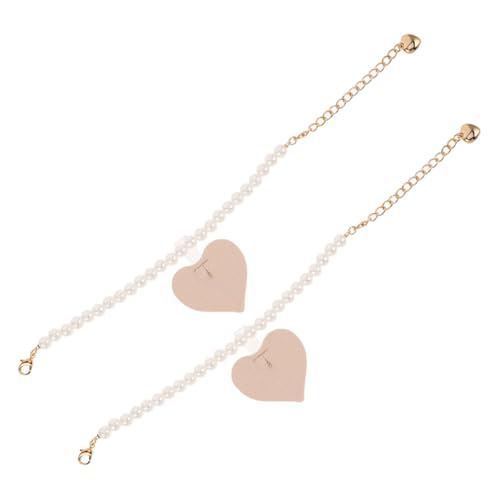 VERDANVERSE Perlen Schuhkette mit Verstellbarem Schnallenverschluss Rutsch Schuhaccessoire für High Heels Französischer Stil nicht Abnehmbar Modischer Schuhschmuck für Damen von VERDANVERSE