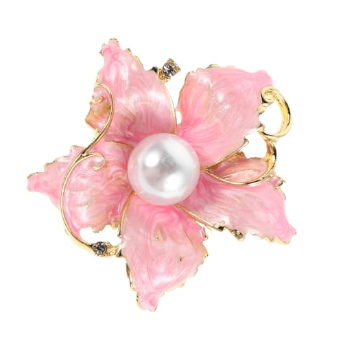 VERDANVERSE Perlen blumen brosche aus Legierung Modisches Anstecknadel accessoire für Damen Vielseitig Tragbar zu Hochzeiten Banketten und Alltag Verleiht Jedem Outfit Einen Edlen Akzent von VERDANVERSE