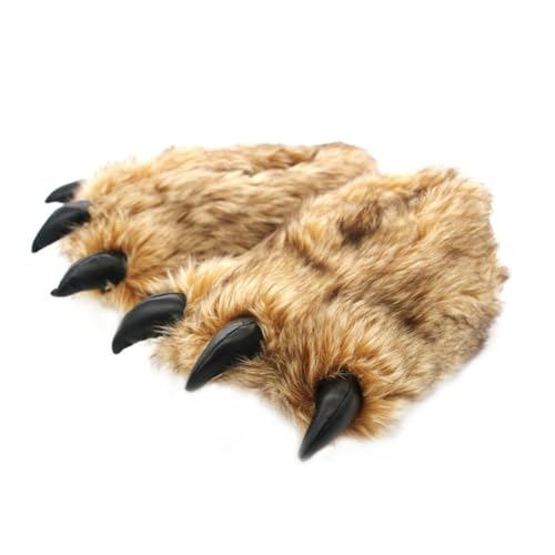 VERDANVERSE Plüsch Hausschuhe Unisex Kuschelige Indoor Slippers Warm Leicht Rutschfest Komfortable Winterpantoffeln für Damen und Herren Atmungsaktiv und Strapazierfähig Braun von VERDANVERSE