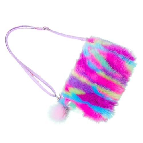 VERDANVERSE Plüsch Umhängetasche für Mädchen Süße Cartoon Form Vielseitige Schultertasche für Handy Modisches Design für Kleine Mädchen für zu Besonderen Anlässen von VERDANVERSE