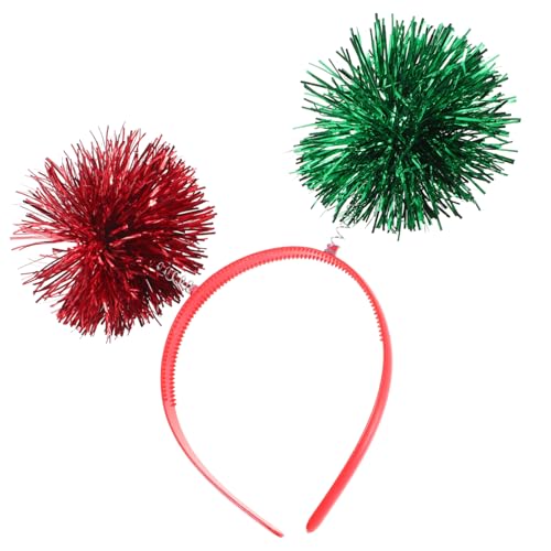 VERDANVERSE Pompom Stirnband Mit Tinsel Ball Bunte Haaraccessoires Für Junge Mädchen Und Erwachsene Für Partys Feiertage Bühnenaufführungen Und Festlichkeiten von VERDANVERSE