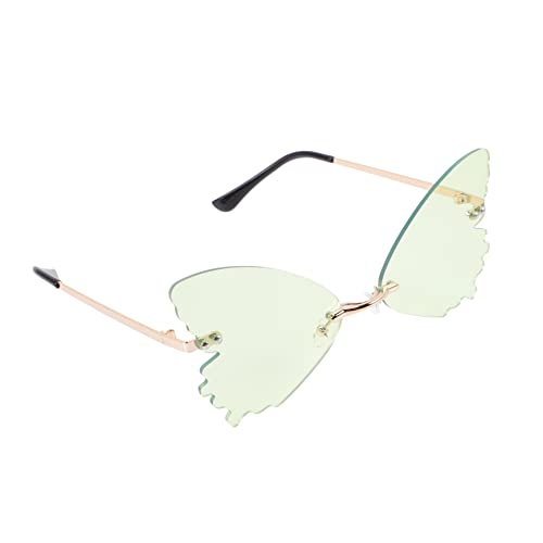 VERDANVERSE Randlose Sonnenbrille für Damen Bunte Butterfly Sonnenbrille Uv Schutz für Partys Fotos und Festivals für Teenager und Frauen VERDANVERSE Randlose Sonnenbrille für Damen Bunte Butterfly Sonnenbrille Uv Schutz für Partys Fotos und Festivals für Teenager und Frauen von VERDANVERSE