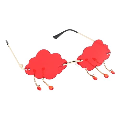 VERDANVERSE Randlose Sonnenbrille mit Quasten für Damen Stilvolle Sommer Sonnenbrille für Strand Cosplay und Partys Praktische und Eyewear mit Pc Gläsern VERDANVERSE Randlose Sonnenbrille mit Quasten für Damen Stilvolle Sommer Sonnenbrille für Strand Cosplay und Partys Praktische und Eyewear mit Pc Gläsern von VERDANVERSE
