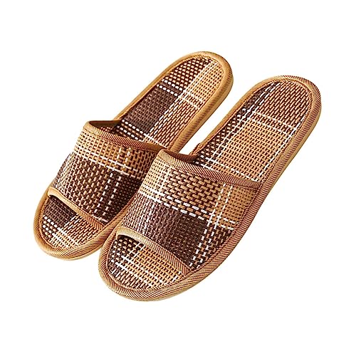 VERDANVERSE Rattan Geflochtene Sommer Hausschuhe Leicht Mute Walking Design Atmungsaktive Kühlende Pantoletten Für Damen Herren Innenbereich VERDANVERSE Rattan Geflochtene Sommer Hausschuhe Leicht Mute Walking Design Atmungsaktive Kühlende Pantoletten Für Damen Herren Innenbereich von VERDANVERSE