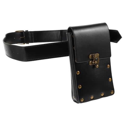 VERDANVERSE Retro Bauchtasche PU Gürteltasche Punk Stil Hüfttasche für Damen Herren Outdoor Sport Festival Tasche mit Robustem Material für Reise Alltag und Partys von VERDANVERSE