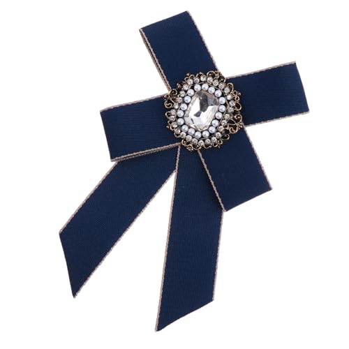 VERDANVERSE Retro Brosche Schleife mit Strassbesatz Anstecknadel für Kleidung Festliche Accessoire Geeignet für Hochzeiten Partys Vielseitige Dekoration für Hemden und Röcke von VERDANVERSE