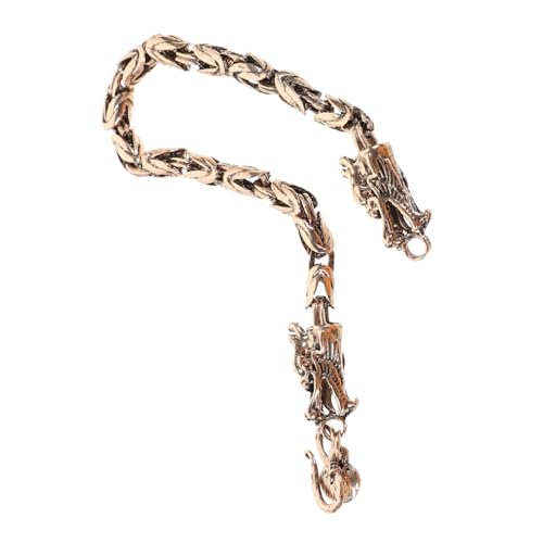 VERDANVERSE Retro Drachenkopf Armband für Männer Vintage Hip Hop Punk Gothic Design Metallarmband mit Antikem Finish Schmuckstück für Chinesische Neujahr und Besondere Anlässe von VERDANVERSE