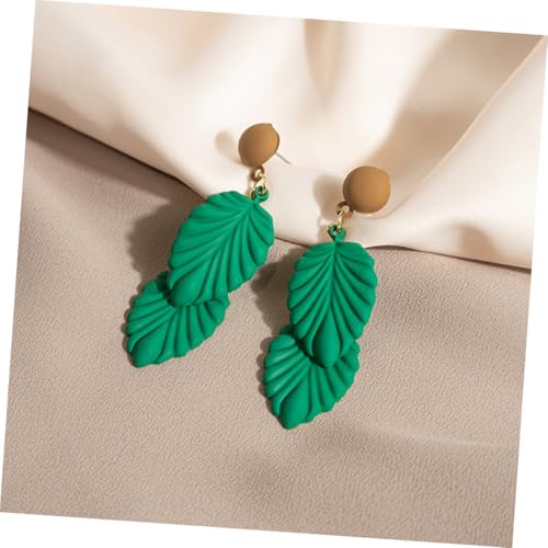 VERDANVERSE Retro Ohrschmuck Blattanhänger Ohrringe für Mädchen und Teenager Leicht und Modisch Stilvolle Grüne Schmuck für Damen zu Weihnachten und Alltag von VERDANVERSE