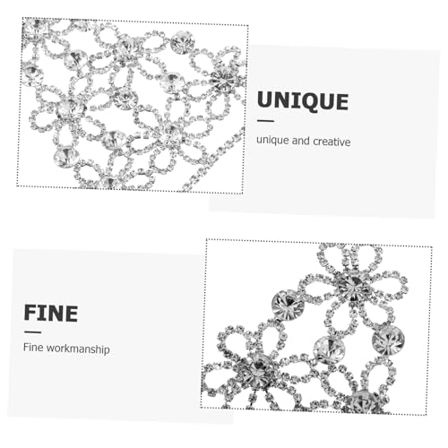 VERDANVERSE Rhinestone Finger Ring Armband Hochzeit Brautschmuck Strassarmband Handkette Damen Elegant Leicht Schmuck für Fest Party von VERDANVERSE