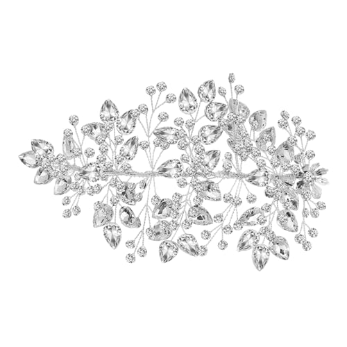 VERDANVERSE Rhinestone Hochzeit Haarrebe Flexibel Elegant Brautschmuck Diadem Haarschmuck für Braut mit Funkelnden Kristallen und Edlem Design für Besondere Anlässe von VERDANVERSE