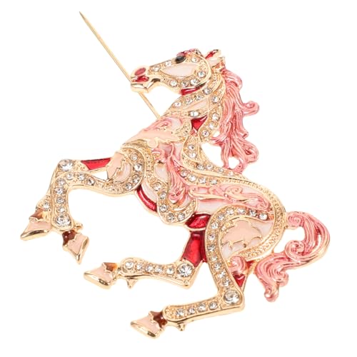 VERDANVERSE Rhinestone Pferdebrosche Damen Anstecknadel Hübsches Tierdesign Leichtes Zinklegierungs Accessoire für Jacken Schals und Partyoutfits von VERDANVERSE