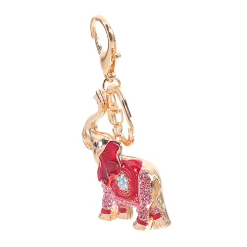 VERDANVERSE Rhinestone Schlüsselanhänger mit Großen Ohren Funkelnder Strassverzierung als Taschenanhänger und Bag Charm für Damenhandtaschen Langlebiges Design Rot von VERDANVERSE