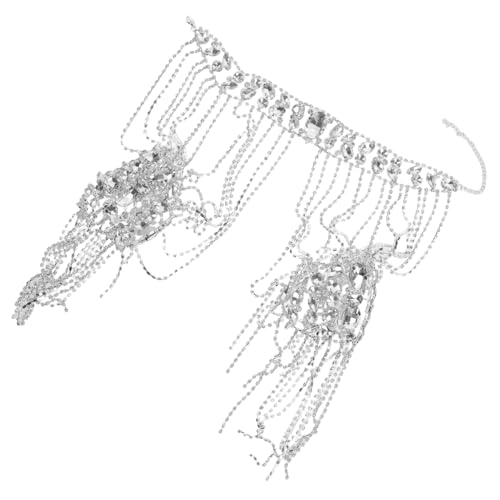 VERDANVERSE Rhinestone Schulterkette mit Quaste Leichter Eleganter Körperschmuck aus Langlebiger Legierung für Damen Komfortable Funkelnde Body Chain für Party Festival und Abendveranstaltung von VERDANVERSE