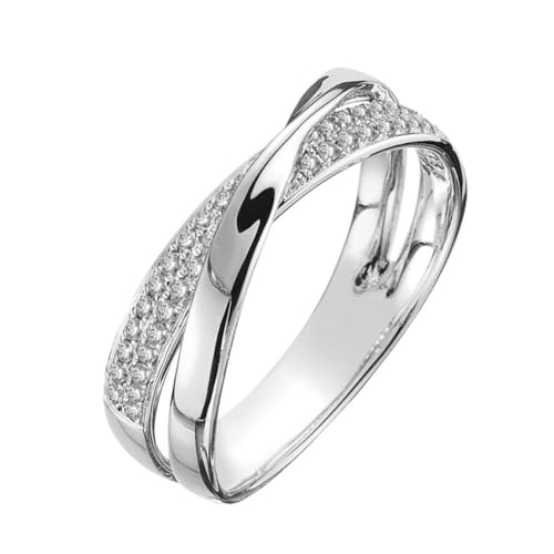 VERDANVERSE Ring für Damen Verstellbarer Eleganter Handring Platinfarbe als Modisches Schmuckaccessoire für Besondere Anlässe von VERDANVERSE
