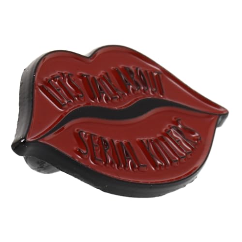 VERDANVERSE Rote Lippen Brosche für Frauen Dekorativer Anstecker Metall für Schals Pullover und Kleider Vielseitige Modeaccessoires Perfektes für Freundin Mutter oder Tochter von VERDANVERSE