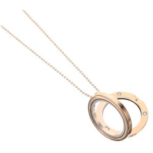 VERDANVERSE Runder Metall Bilderrahmen Anhänger Fotoanhänger Tablett für Schmuckherstellung Leichtes DIY Charms Zubehör Kreatives Design für Halsketten und Bastelprojekte von VERDANVERSE