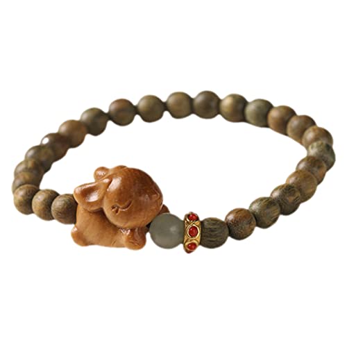 VERDANVERSE Sandelholz Armband für Grüne Sandelholzperlen Handgefertigtes Unisex Armband Niedliches Design für Damen und Herren für Besondere Anlässe von VERDANVERSE