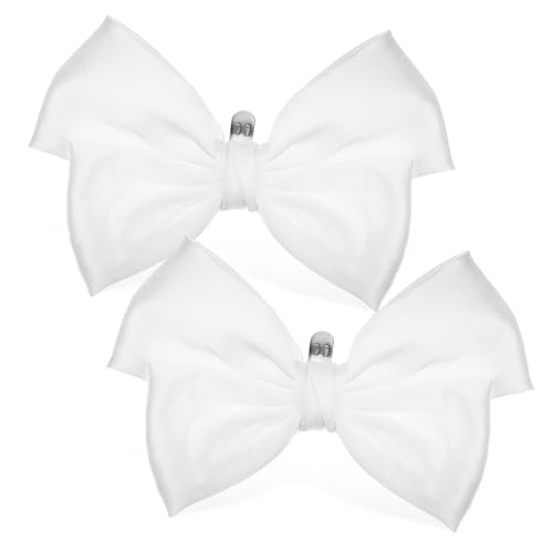 VERDANVERSE Satin Schleifen Schuhclips Damen Schuhschnallen Vintage Stil Elegante Schuhdekorationen Strapazierfähig Einfach Anzubringen für High Heels Pumps Sandalen von VERDANVERSE