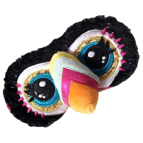 VERDANVERSE Schlafmaske Mit Süßem Tiermuster Nachtmaske Für Frauen Mädchen Und Junge Mädchen Aus Hochwertigem Plüschmaterial Lichtdicht Komfortabel Und Tragbar Für Reisen von VERDANVERSE
