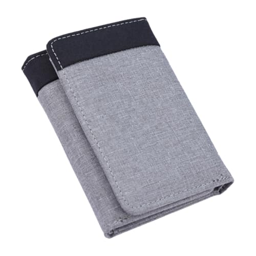 VERDANVERSE Schlanke Herren Geldbörse aus Robustem Canvas mit Mehrfachfächern Kompakte Faltbare Kartenhalter Tasche Praktischer Organizer für Kredit und Visitenkarten als Outdoor Travel von VERDANVERSE