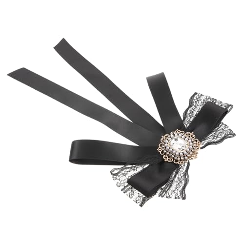 VERDANVERSE Schleifenbrosche mit Strassbesatz Langlebige Anstecknadel für Damen Modische Kragenspange Dekorative Schleifen Brosche für Bluse Eleganter Schmuck für Besondere Anlässe von VERDANVERSE
