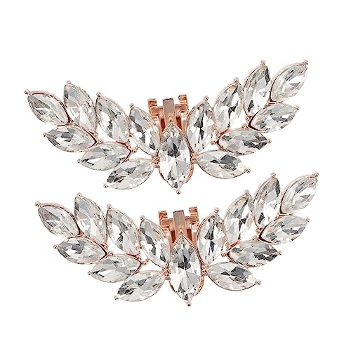 VERDANVERSE Schuhclips Für Damen Abnehmbare Glitzer Schuhschnallen Elegantes Flügelförmiges Design Dekorative Schuhaccessoires Passend Für Hochzeiten Und Partys von VERDANVERSE