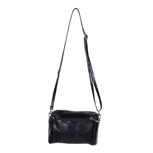 VERDANVERSE Schwarze Damen Mini Crossbody Tasche PU Klein Handtasche mit Verstellbarem Schultergurt Leicht und Strapazierfähig für Reisen und Alltag von VERDANVERSE